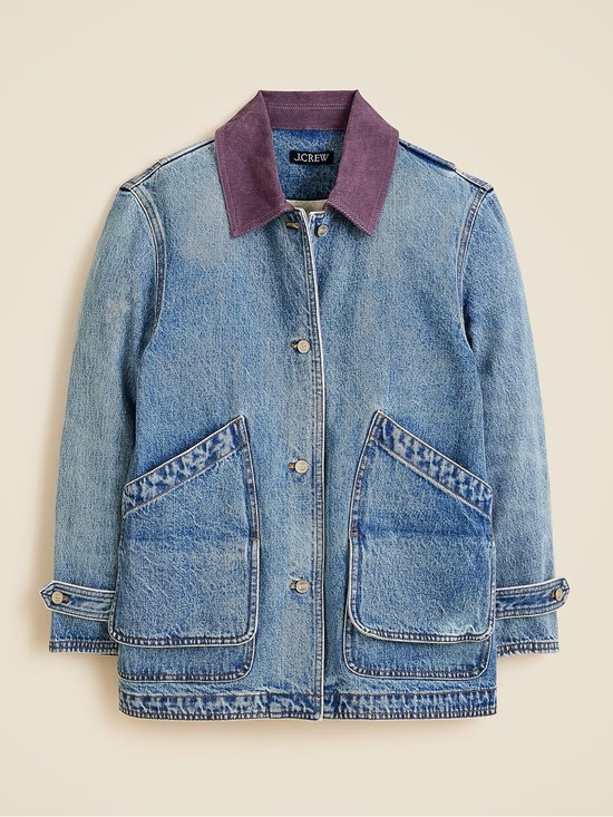 J. Crew Jackets & Blazers - NWT J.Crew Relaxed Barn Jacket in denim XXS
